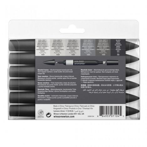 Zestaw Promarkerów Winsor&Newton, 6szt Neutral Tones - 3